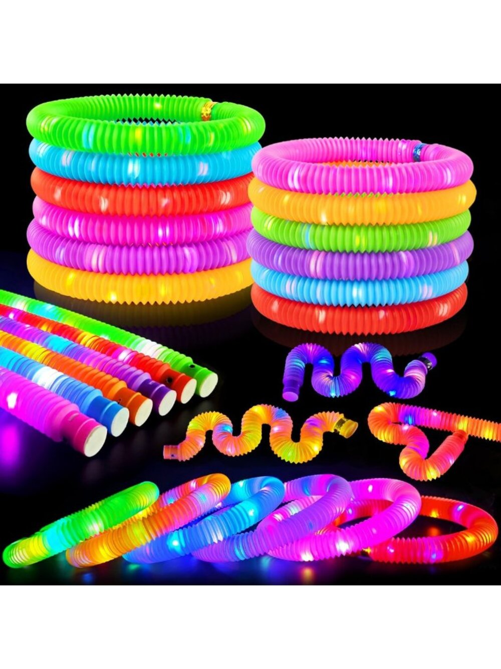 Glow Sticks & Bracelets Party Favors for Kids - 48 PCS Neon Fun Supplies